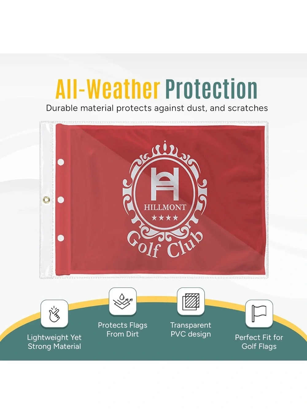 Clear Waterproof Flag and Document Protector Sleeves (2 Pack)
